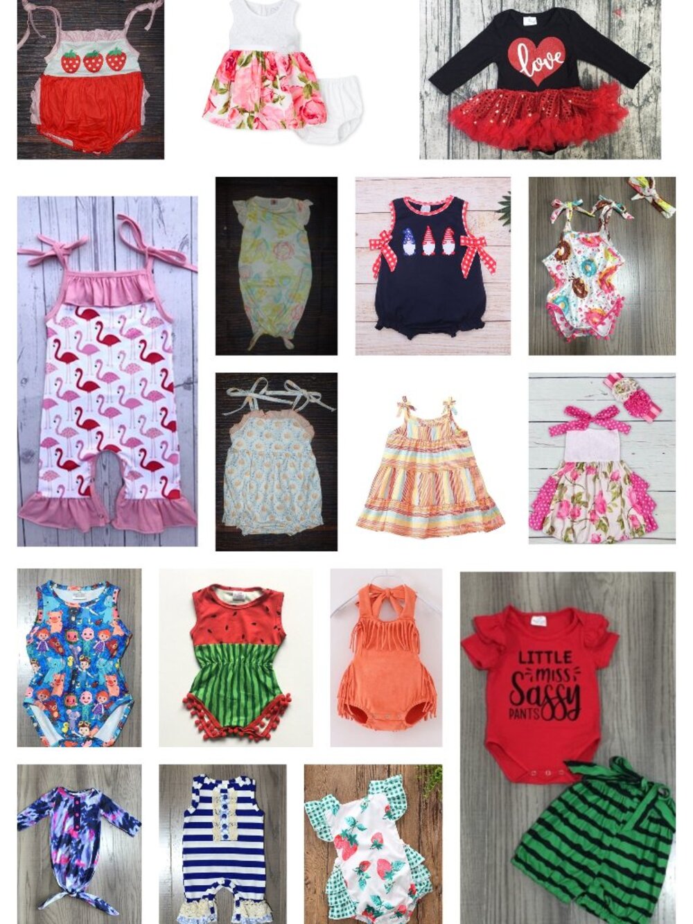 NEW Baby Girls Spring Summer Clothes Lot 3-6 M Boutique Wholesale